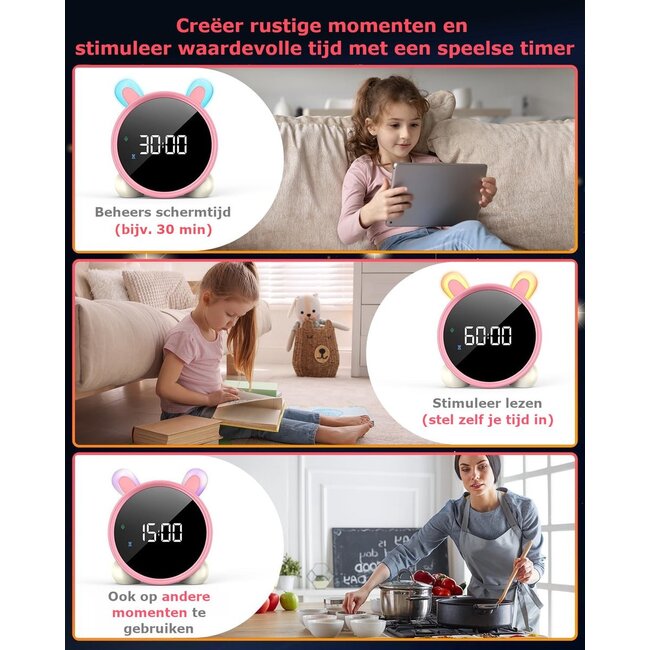 Slaaptrainer - Slaaptrainer Kinderen - Slaapwekker - Kinderwekker - Nachtlampje - Digitale Wekker