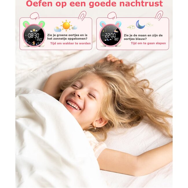 Slaaptrainer - Slaaptrainer Kinderen - Slaapwekker - Kinderwekker - Nachtlampje - Digitale Wekker