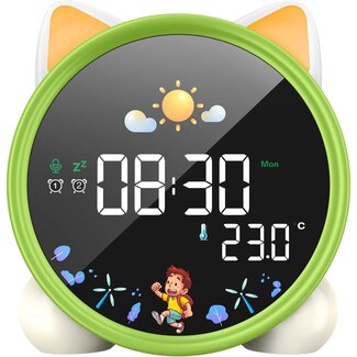 Merkloos Slaaptrainer - Slaaptrainer Kinderen - Slaapwekker - Kinderwekker - Nachtlampje - Digitale Wekker