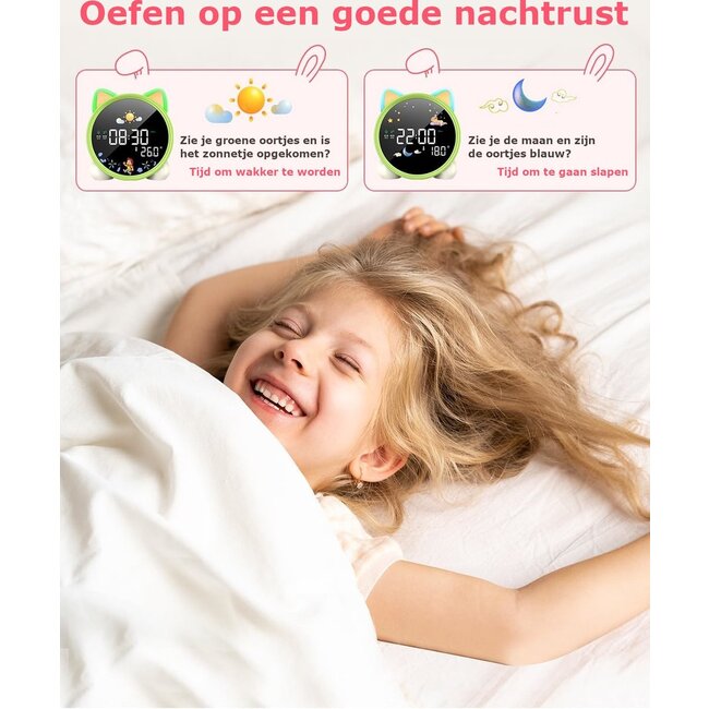 Slaaptrainer - Slaaptrainer Kinderen - Slaapwekker - Kinderwekker - Nachtlampje - Digitale Wekker