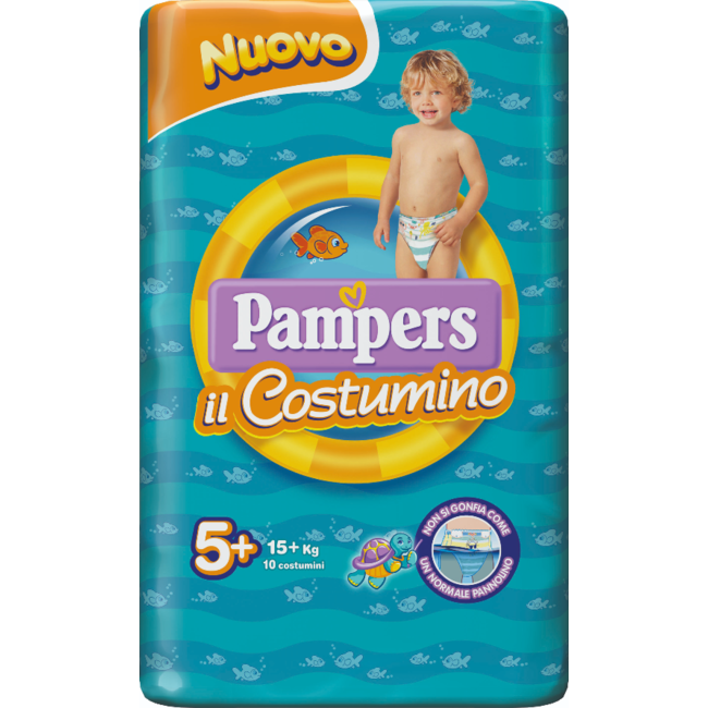 Pampers Pampers - il Costumino - Wegwerp Zwemluiers - Maat 5+- 10 stuks - 15+ KG