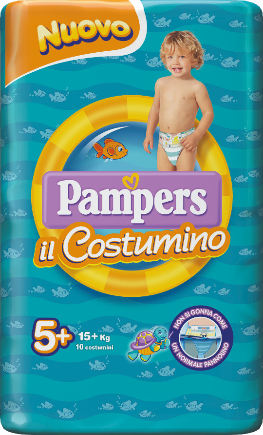 Pampers - il Costumino - Wegwerp Zwemluiers - Maat 5+- 10 stuks - 15+ KG