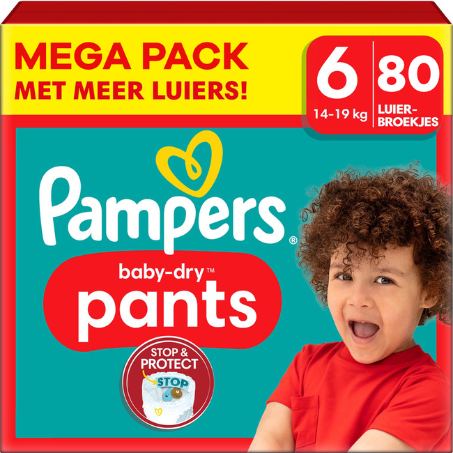 Pampers - Baby Dry Pants - Maat 6 - Mega Pack - 80 stuks - 14/19 KG