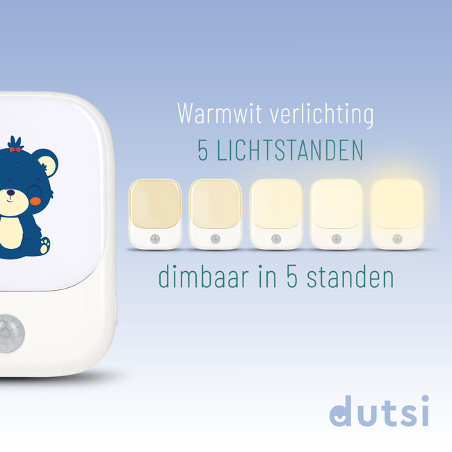 Dutsi Premium Nachtlampjes met bewegingssensor - Voor kinderen en baby's - Stopcontact - 2-pack