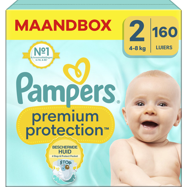 Pampers Pampers - Premium Protection - Maat 2 - Maandbox - 160 Stuks - 4-8 kg