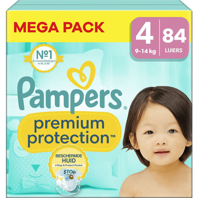 Pampers - Premium Protection - Maat 4 - Mega Pack - 86 Stuks - 9-14 kg