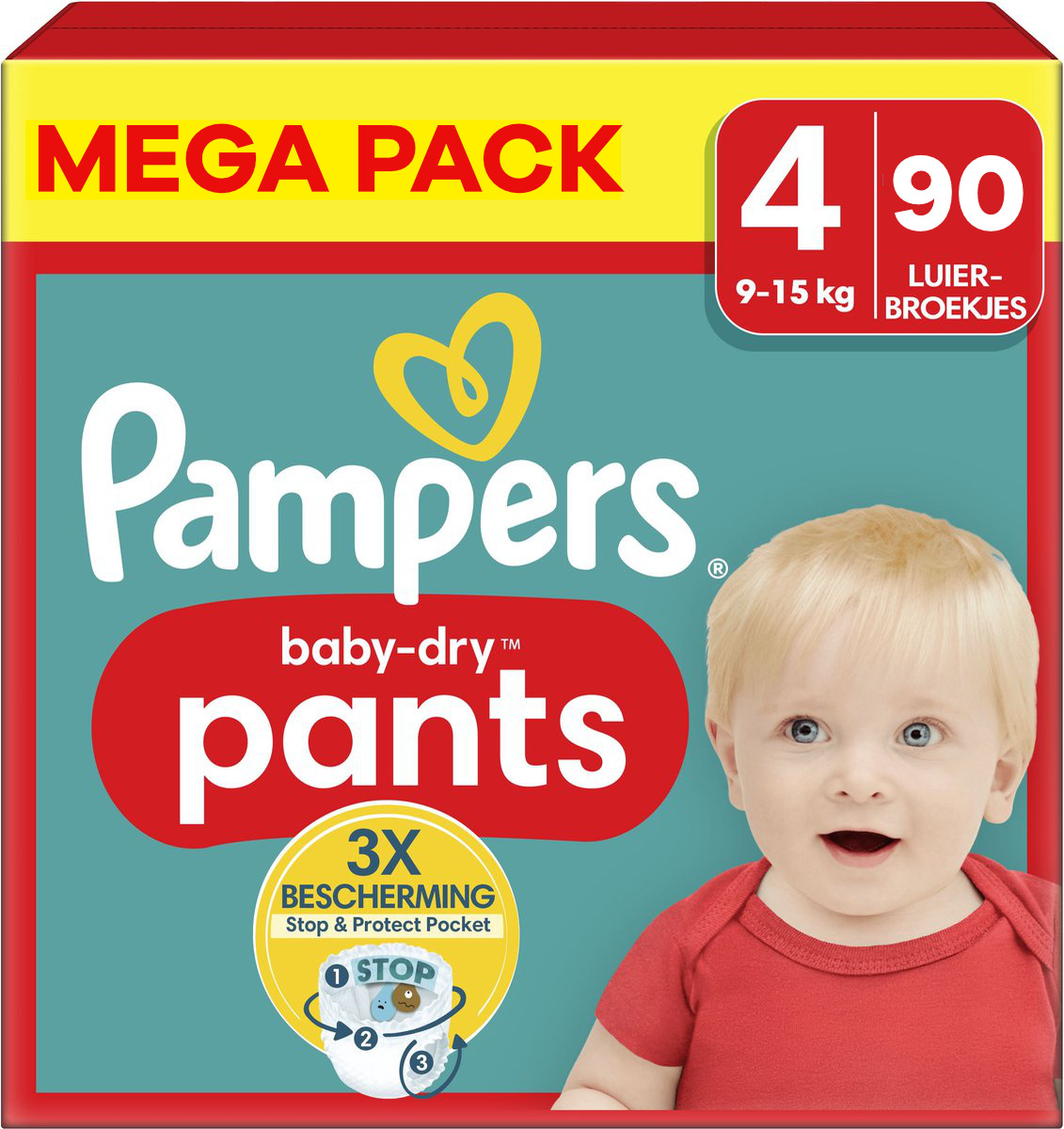 Pampers  Baby Dry Pants - Maat 4 - Mega Pack - 90 stuks - 9/15 KG
