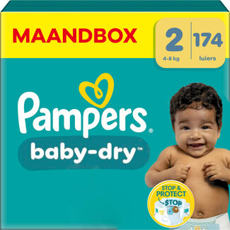 Pampers Pampers - Baby Dry - Maat 2 - Maandbox - 174 Stuks - 4-8 KG