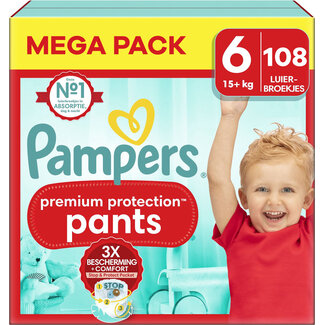 Pampers Pampers - Premium Protection Pants - Maat 6 - Mega Pack - 108 stuks - 15+ KG
