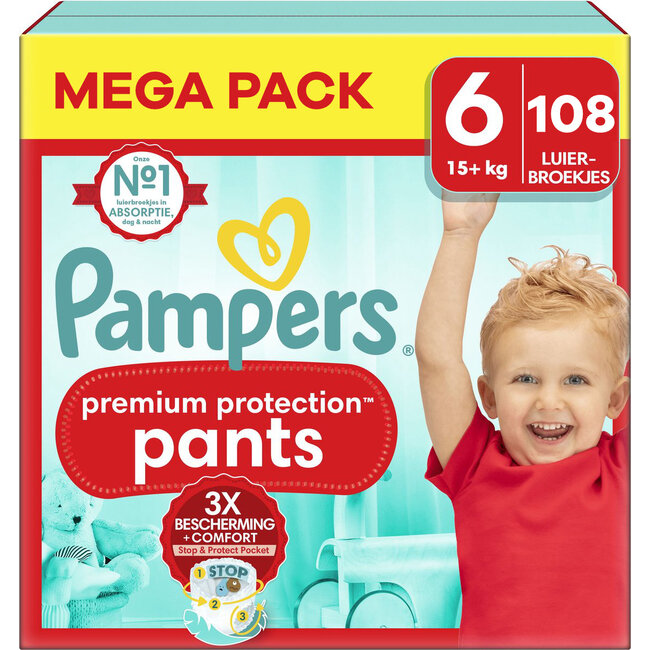 Pampers Pampers - Premium Protection Pants - Maat 6 - Mega Pack - 108 stuks - 15+ KG