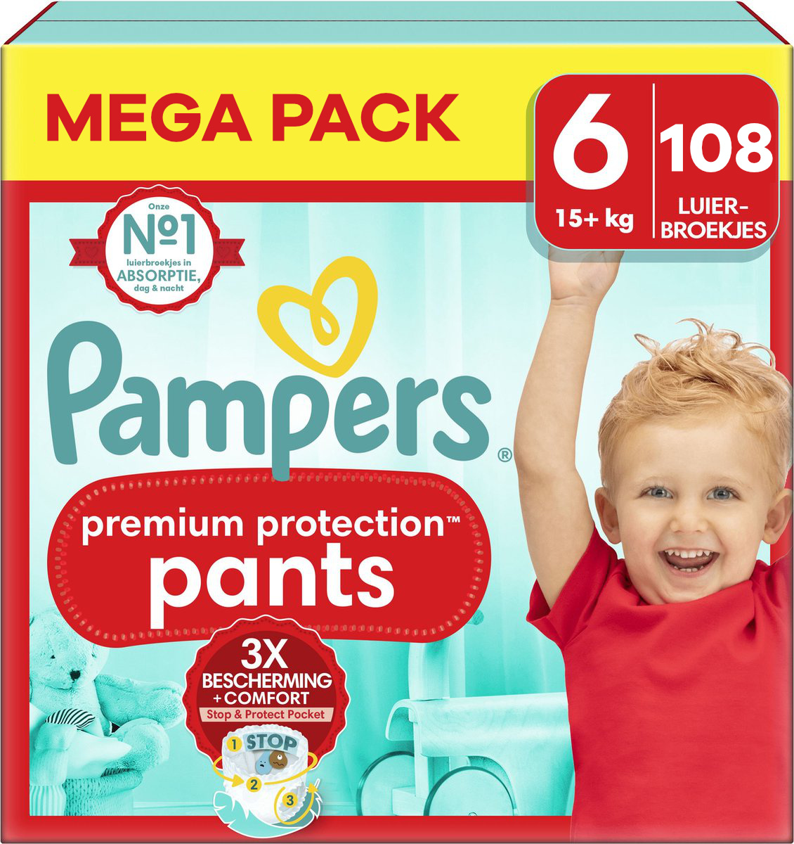 Pampers  Premium Protection Pants - Maat 6 - Mega Pack - 108 stuks - 15+ KG