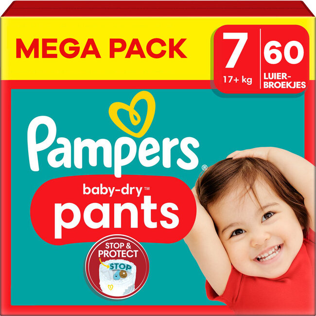 Pampers - Baby Dry Pants - Maat 7 - Megapack - 60 stuks - 17+KG