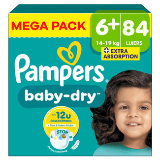 Pampers Pampers - Baby Dry - Maat 6+ - Mega Pack - 84 luiers - 14/19KG