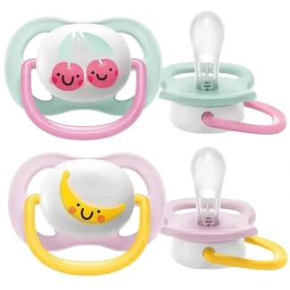 Philips Avent Philips Avent – Ultra Air Fopspeen – 0-6 maanden – 2 stuks – Cherry/Banana