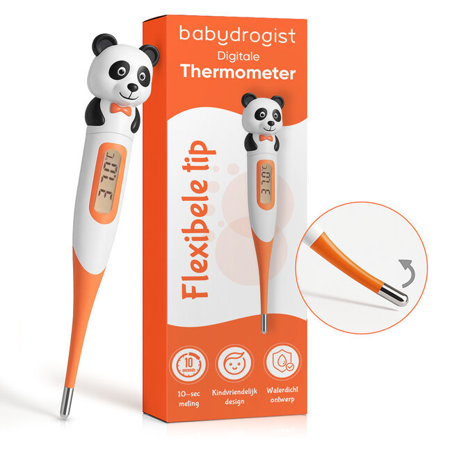 Dutsi Babydrogist - Digitale Baby Thermometer - Panda - Flexibele Tip - Rectaal, Oksel & Oraal