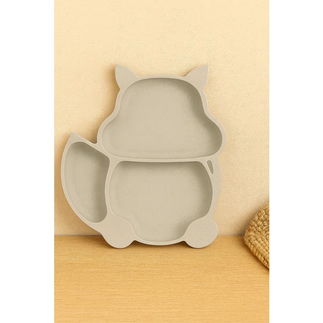 Dutsi - Siliconen - Baby & Kind Bord - Zuignap Bord - Mocha Vosje