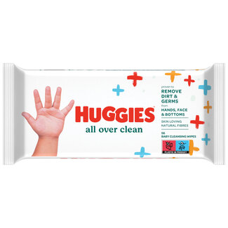 Huggies Huggies – Billendoekjes All Over Clean – 1x56 stuks – Voor Billen, Handjes & Gezicht