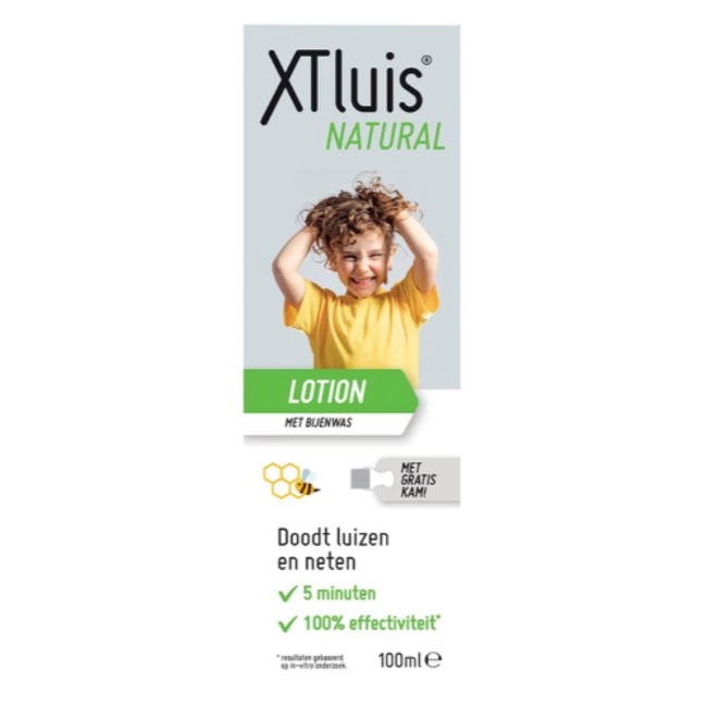 XT Luis – Natural Lotion – 100 ml – Anti-Luizenbehandeling – 100% Natuurlijk – Inclusief Luizenkam