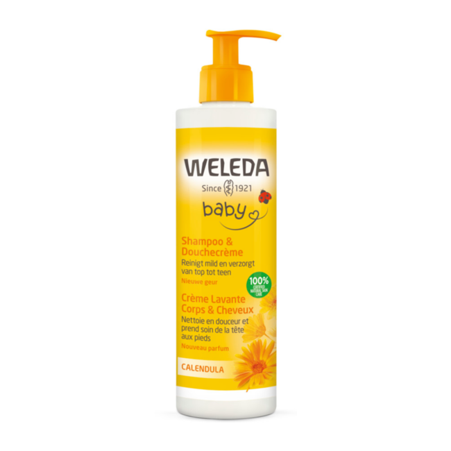 Weleda – Baby Shampoo & Douchecrème – 400 ml – Met Calendula – 100% Natuurlijke Verzorging