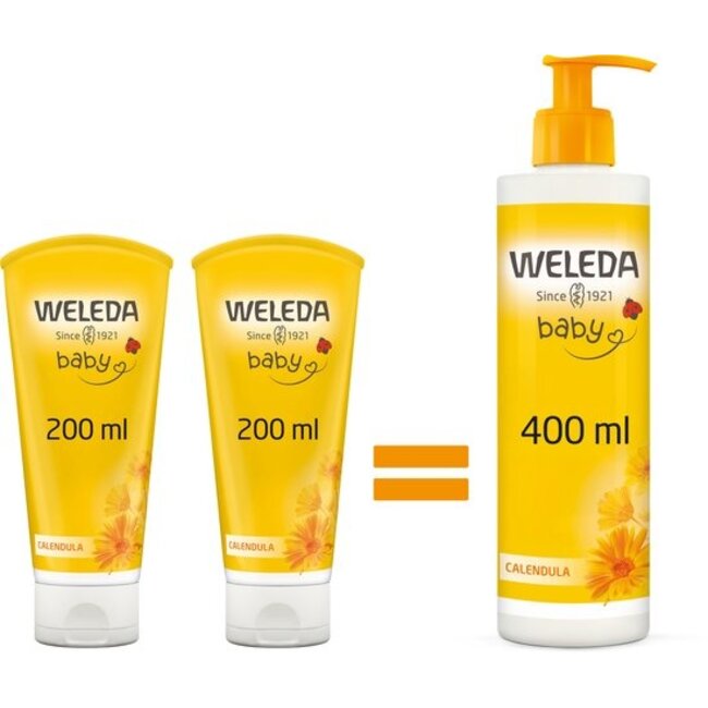 Weleda – Baby Shampoo & Douchecrème – 400 ml – Met Calendula – 100% Natuurlijke Verzorging