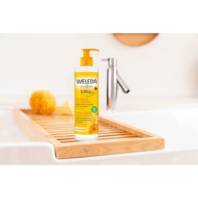Weleda – Baby Shampoo & Douchecrème – 400 ml – Met Calendula – 100% Natuurlijke Verzorging