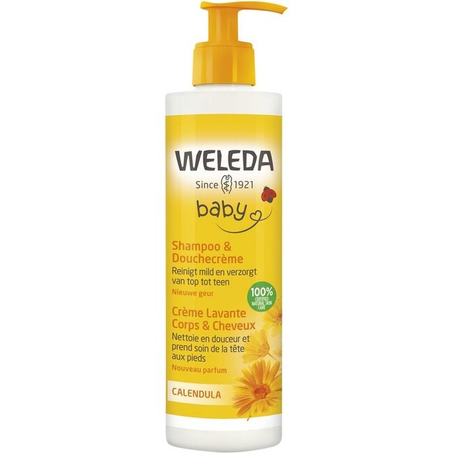 Weleda – Baby Shampoo & Douchecrème – 400 ml – Met Calendula – 100% Natuurlijke Verzorging