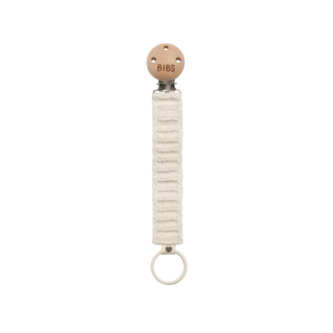 BiBS - Fopspeenkoord - Knitted - Ivory - 0+ maanden