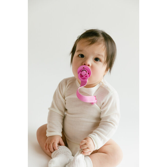 BIBS – Clip Loop - Fopspeenkoord – Bubblegum – 0+ maanden