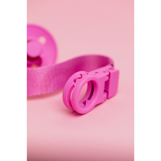 BIBS – Clip Loop - Fopspeenkoord – Bubblegum – 0+ maanden