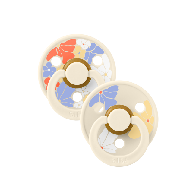 Bibs BIBS – Studio Collection - Fopspeen - Rond – Morning Bloom – Maat 2 – 2 Stuks