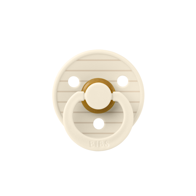 BIBS – Studio Collection - Fopspeen - Rond – Ivory/Vanilla – Maat 1 – 2 Stuks