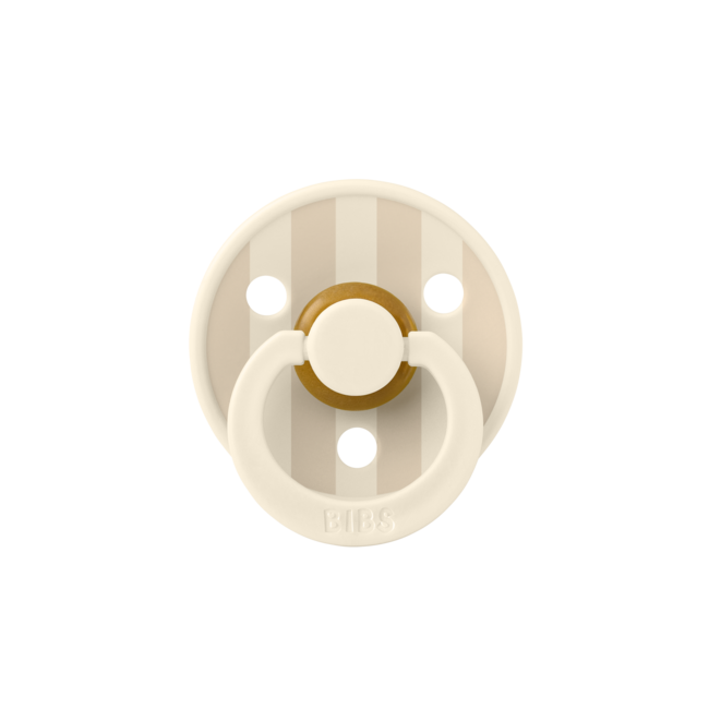 BIBS – Studio Collection - Fopspeen - Rond – Ivory/Vanilla – Maat 2 – 2 Stuks