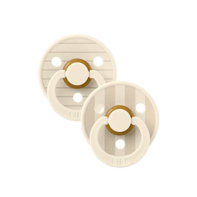 Bibs BIBS – Studio Collection - Fopspeen - Rond – Ivory/Vanilla – Maat 2 – 2 Stuks