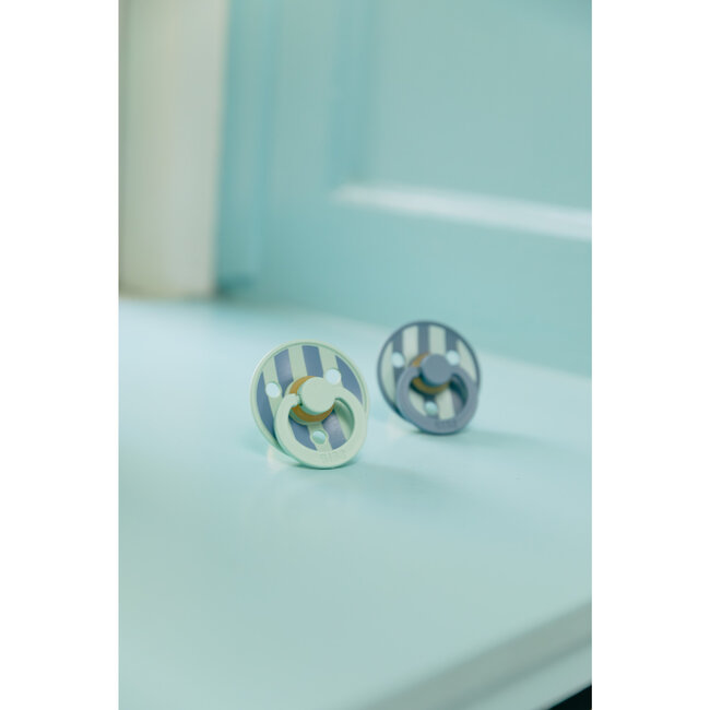 BIBS – Studio Collection - Fopspeen - Rond – Nordic Mint/Petrol – Maat 2 – 2 Stuks