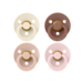 Bibs BIBS – Fopspenen - Colour – 4 Pack – Rond - Ivory/Blush/Woodchuck/Blossom – Maat 1