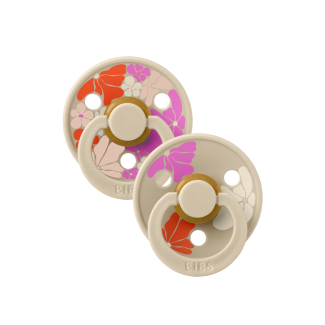BIBS – Studio Collection - Fopspeen - Rond – Vanilla Mix – Maat 2 – 2 Stuks