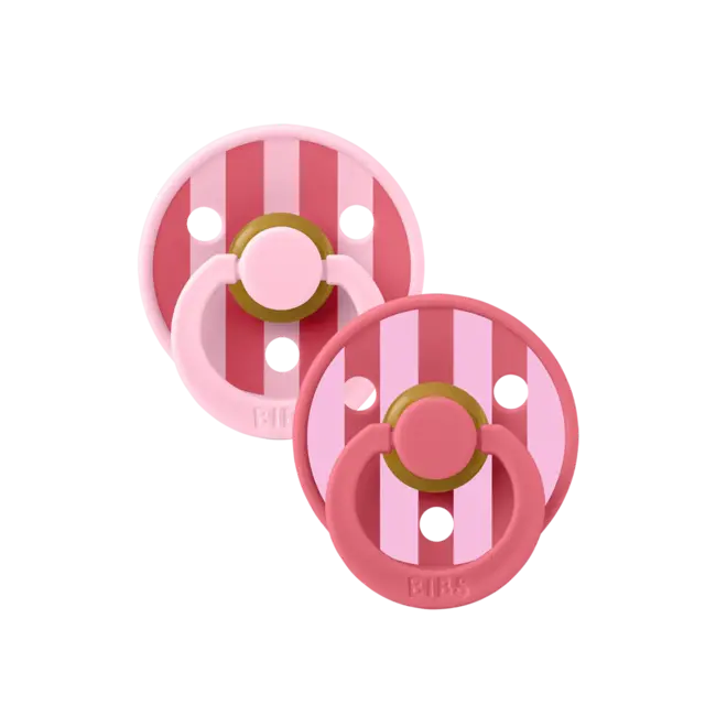 Bibs BIBS – Studio Collection - Fopspeen - Rond – Baby Pink/Coral Mix – Maat 1 – 2 Stuks