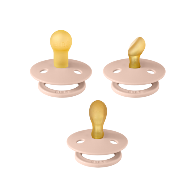 Bibs - Fopspeen - Try It Collection - Maat 1 - 3 stuks - Blush