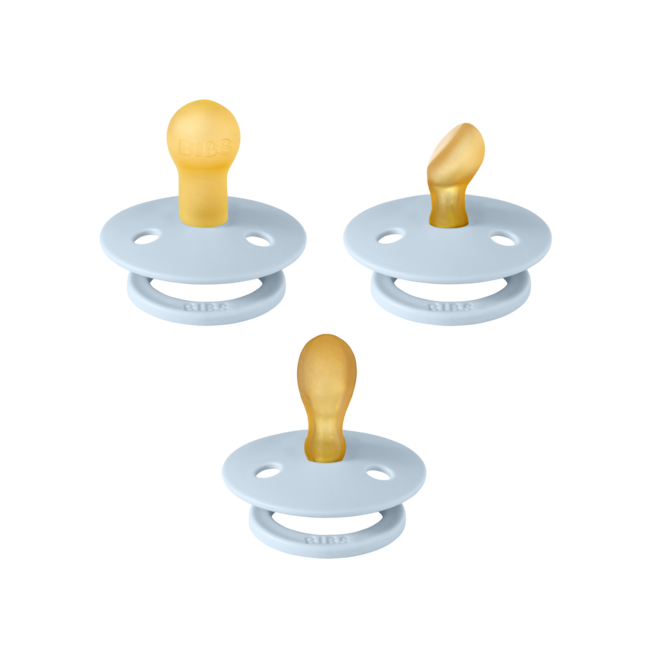 Bibs Bibs - Fopspeen - Try It Collection - Maat 1 - 3 stuks - Baby Blue