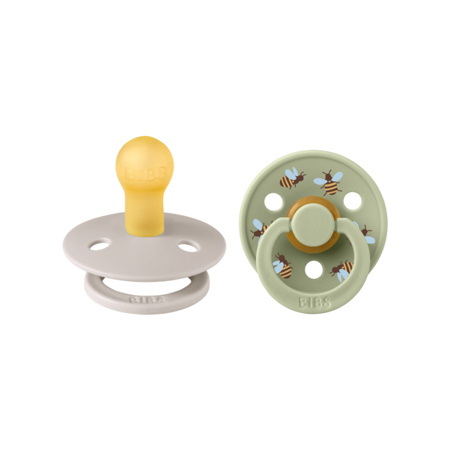 BIBS – Studio Collection - Fopspeen - Rond – Bumblebee/Mushroom  – Maat 3 – 2 Stuks