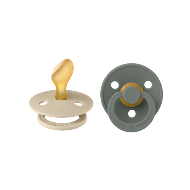 BIBS - Colour Fopspeen - Anatomisch - Maat 1 - Vanilla/Pine - 2 Stuks