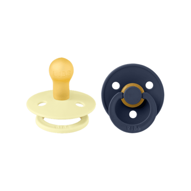 BIBS - Colour Fopspeen - Rond - Maat 2 - Luna/Deep Space - 2 Stuks