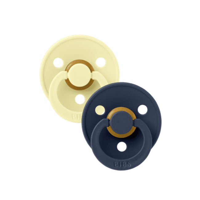 Bibs BIBS - Colour Fopspeen - Rond - Maat 2 - Luna/Deep Space - 2 Stuks