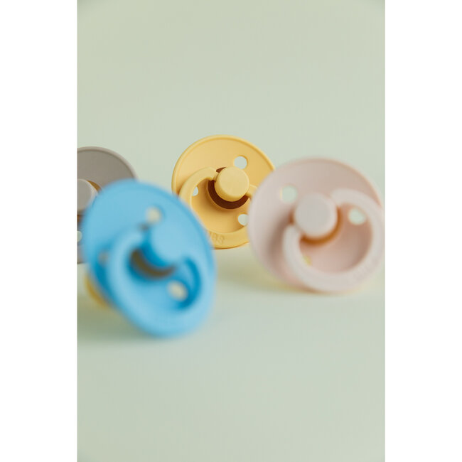 BIBS - Colour Fopspeen - Rond - Maat 1 - Mushroom/Breeze - 2 Stuks