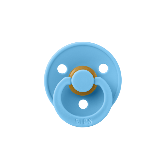 BIBS - Colour Fopspeen - Rond - Maat 1 - Mushroom/Breeze - 2 Stuks