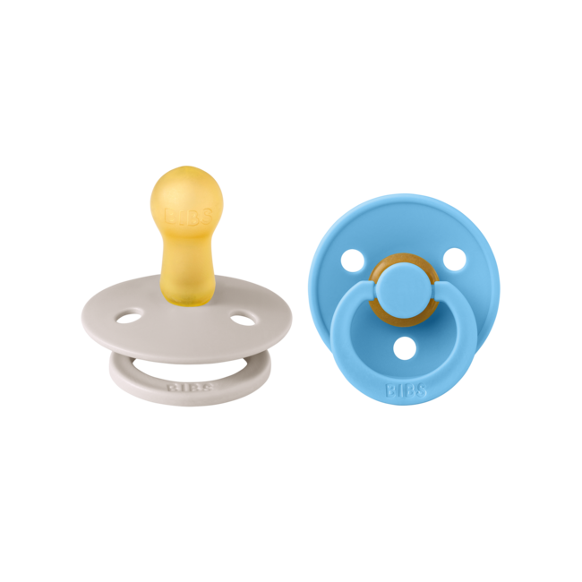 BIBS - Colour Fopspeen - Rond - Maat 2 - Mushroom/Breeze - 2 Stuks