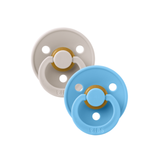 Bibs BIBS - Colour Fopspeen - Rond - Maat 2 - Mushroom/Breeze - 2 Stuks