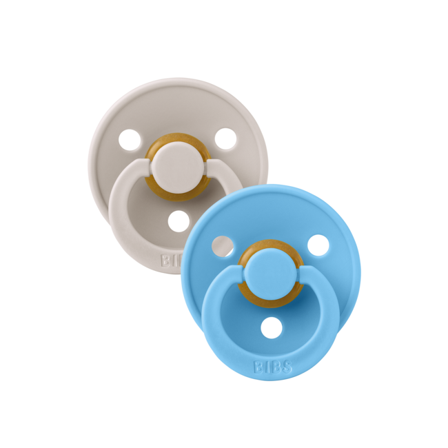 Bibs BIBS - Colour Fopspeen - Rond - Maat 2 - Mushroom/Breeze - 2 Stuks