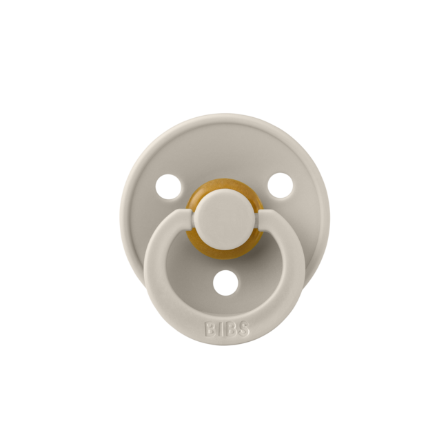 BIBS - Colour Fopspeen - Rond - Maat 2 - Sand/Iron - 2 Stuks