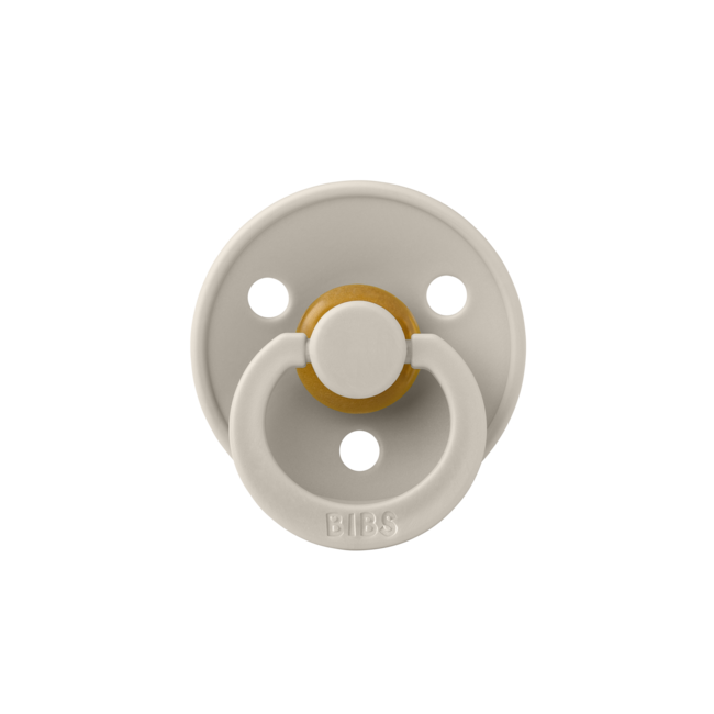 BIBS - Colour Fopspeen - Rond - Maat 3 - Sand/Iron - 2 Stuks